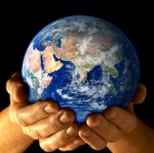 the world being held