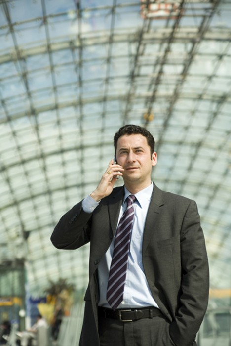 man on phone