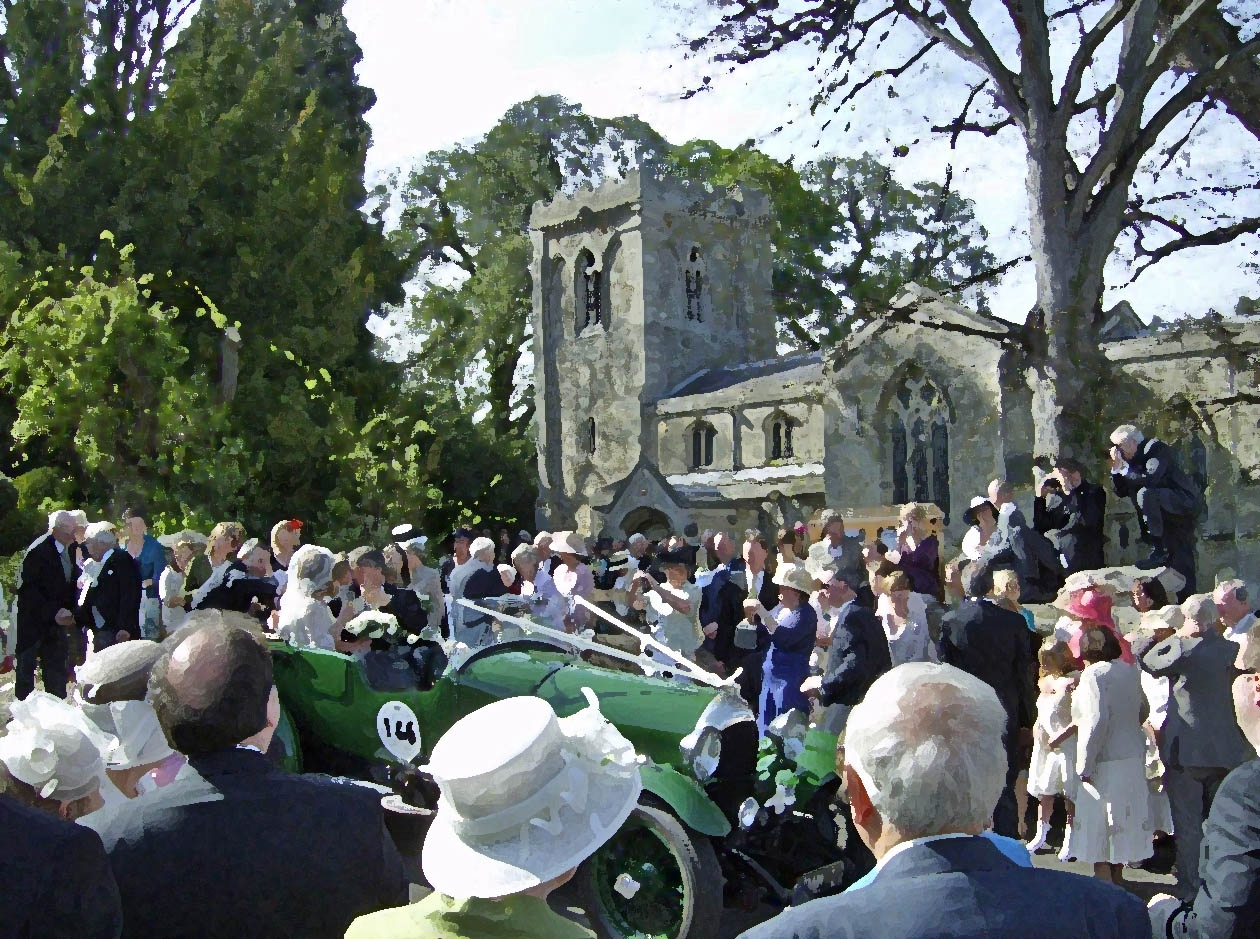 wedding couple outside St. Andrews